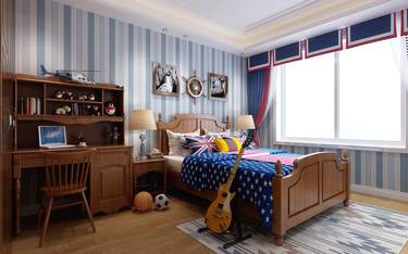 300平别墅现代简约儿童房