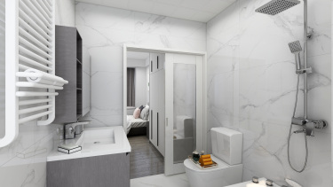 90平3室现代简约卫生间