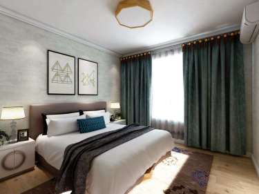 123平3室原木风卧室