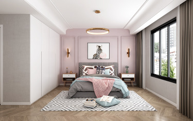 176平4室原木风卧室