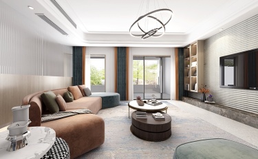 176平4室原木风客厅