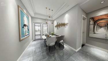 128平3室原木风餐厅