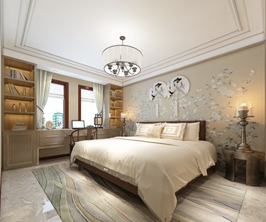 160平5室雅致新中卧室