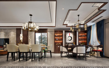 260平别墅雅致新中餐厅