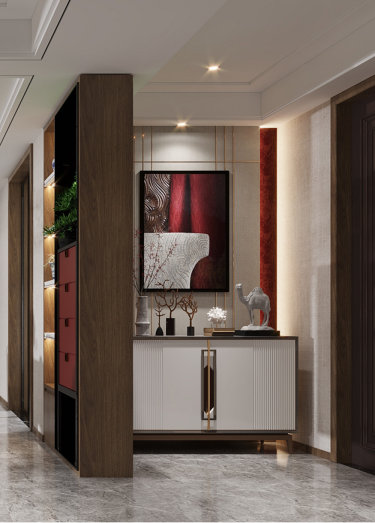 217平4室雅致新中玄关