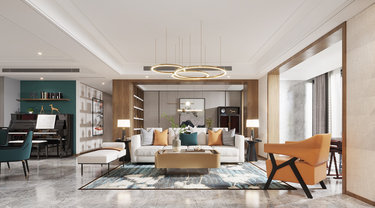 217平4室雅致新中客厅