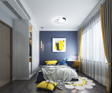 157平5室雅致新中卧室