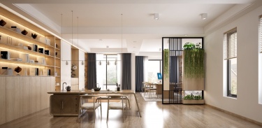 420平别墅雅致新中卧室