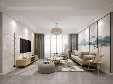 140平4室现代简约客厅