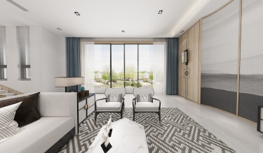 420平别墅雅致新中客厅