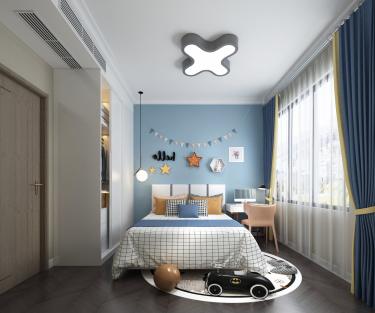 157平5室雅致新中卧室