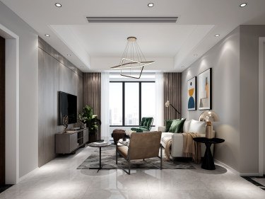 116平4室现代简约客厅