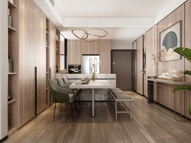 102平3室现代简约餐厅