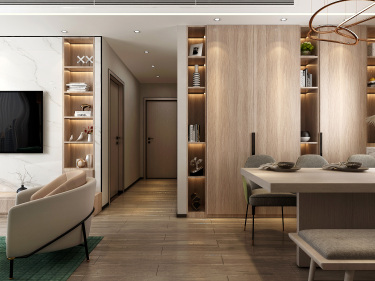 102平3室现代简约客厅