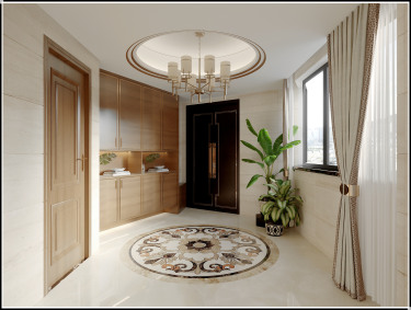 150平3室雅致新中客厅