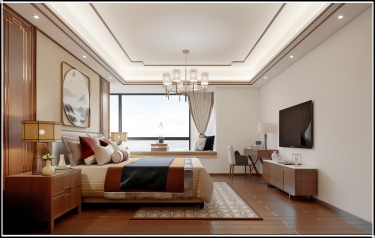 150平3室雅致新中卧室