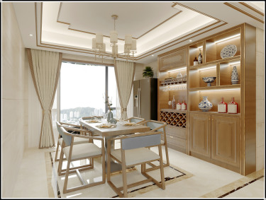 150平3室雅致新中餐厅