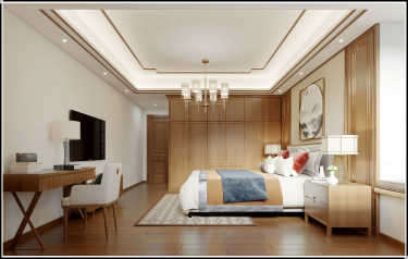 150平3室雅致新中卧室