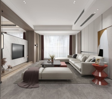 220平别墅现代简约客厅