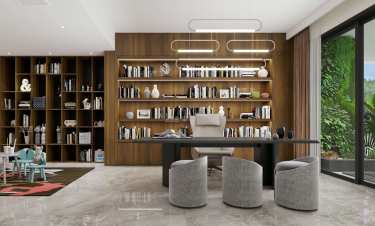 268平4室现代简约书房