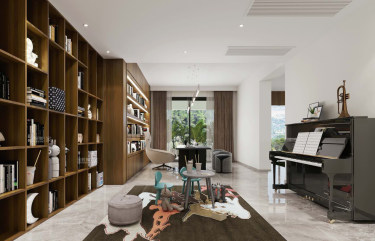 268平4室现代简约书房