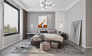 115平3室现代简约卧室