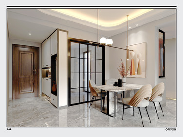 85平3室现代简约餐厅