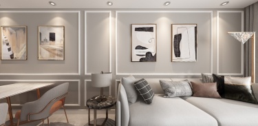 98平3室现代简约客厅