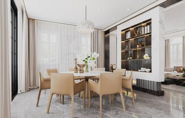 600平3室现代简约餐厅