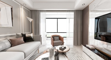 98平3室现代简约客厅