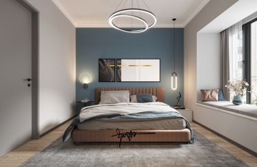 110平3室现代简约卧室