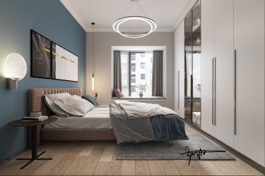 110平3室现代简约卧室