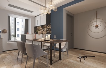 110平3室现代简约餐厅