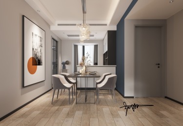 110平3室现代简约餐厅