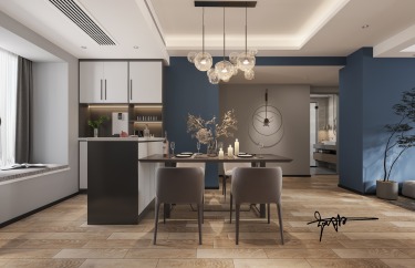 110平3室现代简约餐厅