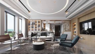 172平4室原木风客厅