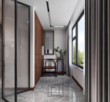 160平4室雅致新中玄关