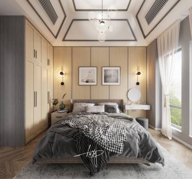 172平4室原木风卧室