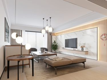 235平4室雅致新中客厅