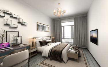 96平2室雅致新中卧室