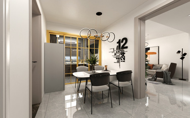 106平2室现代简约餐厅