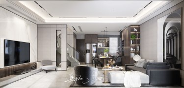 141平别墅现代简约客厅