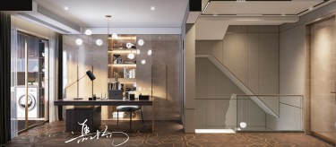 141平别墅现代简约阳台