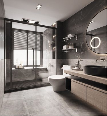 140平3室现代简约卫生间