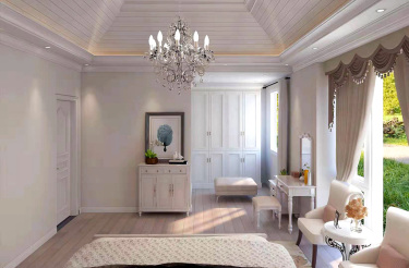 255平别墅原木风卧室