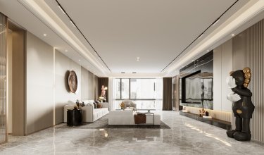 300平4室现代简约客厅