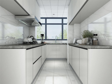 126平3室雅致新中厨房