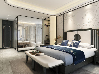 240平4室雅致新中卧室