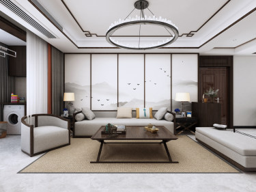 143平外滩玺园新中式风格-流光古意，四壁浮影