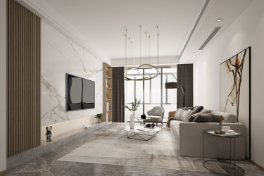 165平3室现代简约客厅